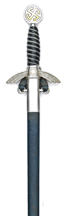 A Third Reich Luftwaffe officer?s sword by F & A Helbig, Steinbach, aluminium hilt mounts with gold