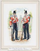A Charles Stadden watercolour ?Sergeants - The 86th (Royal County Down) Regiment and The 90th (