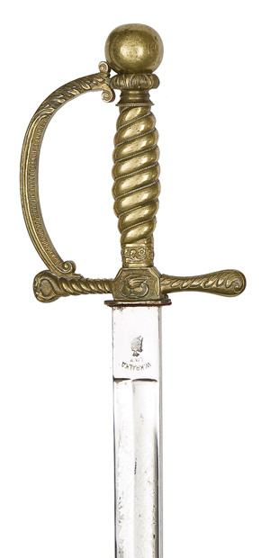 A scarce Austrian Railway official?s sword, c 1900, 29½? plated blade etched with panels of