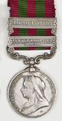 I.G.S. 1895 2 clasps Punjab Front 1897-98, Tirah 1897-98 (engraved in the usual running style 3469