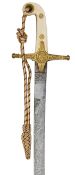 A Victorian 1831 pattern General officer?s mameluke hilted sword, curved blade 32?, by Hill Bros, 3