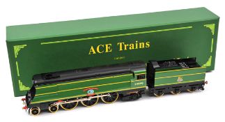 An ACE Trains ‘O’ gauge locomotive. A British Railways Battle of Britain class 4-6-2 tender
