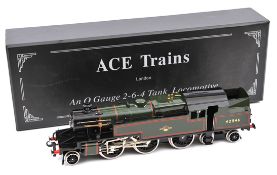 An ACE Trains ‘O’ gauge locomotive. A Stanier 2-6-4T locomotive, RN 42546. In BR lined green