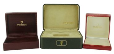 APPROXIMATELY 62 ASSORTED WRIST WATCH BOXES INCLUDING ROLEX, CARTIER, BREGUET, LONGINES, BAUME