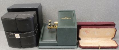 TWO WRIST WATCH BOXES CIRCA 1980/90S INCLUDING VACHERON & CONSTANTIN, PATEK PHILIPPE AND AUDEMARS