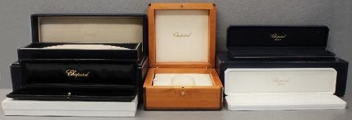 SIX CHOPARD WRIST WATCH BOXES CIRCA 1990/2000s All the boxes have watch holders and three have