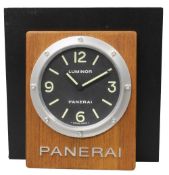 PATEK PHILIPPE AND PANERAI SHOP DISPLAY CLOCKS The Panerai clock comes with its box and booklet,