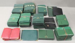 A LARGE QUANTITY OF ASSORTED LEATHER ROLEX WRIST WATCH WALLETS CIRCA 1970/80/90/2000s All different