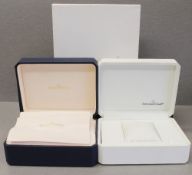 THREE JAEGER LECOULTRE WRIST WATCH BOXES CIRCA 1990/2000s All with outer boxes, vinyl covered and