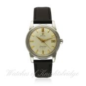 A GENTLEMAN`S STAINLESS STEEL OMEGA SEAMASTER CALENDAR AUTOMATIC WRISTWATCH CIRCA 1960, REF. 2849-12