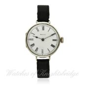 A GENTLEMAN`S SOLID SILVER ROLEX WRISTWATCH CIRCA 1924 D: White enamel dial with applied Roman