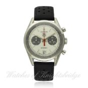 A GENTLEMAN`S STAINLESS STEEL TAG HEUER CARRERA CHRONOGRAPH WRISTWATCH CIRCA 2004, REF. CV2117