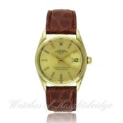 A GENTLEMAN`S STEEL & GOLD CAPPED ROLEX OYSTER PERPETUAL DATE WRISTWATCH CIRCA 1974, REF. 1550 D: