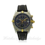 A GENTLEMAN`S STEEL & GOLD BREITLING CHRONOMAT CHRONOGRAPH WRISTWATCH CIRCA 1990s, REF. B13050.1