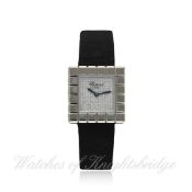 A LADIES 18K SOLID WHITE GOLD & DIAMOND CHOPARD BY DE GRISOGONO `ICE CUBE` WRISTWATCH CIRCA 2002