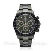 A GENTLEMAN`S BLACK PVD COATED STAINLESS STEEL PROHUNTER ROLEX OYSTER PERPETUAL DAYTONA COSMOGRAPH