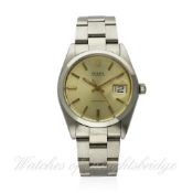 A GENTLEMAN`S STAINLESS STEEL ROLEX OYSTERDATE PRECISION BRACELET WATCH CIRCA 1973, REF. 6694  D: