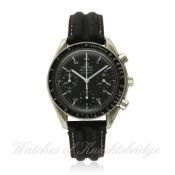 A GENTLEMAN`S STAINLESS STEEL OMEGA SPEEDMASTER AUTOMATIC CHRONOGRAPH WRISTWATCH CIRCA 1998 D: Black