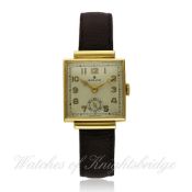 A RARE GENTLEMAN`S 18K SOLID GOLD ROLEX WRISTWATCH CIRCA 1934, REF. 3513 D: Silver dial with applied