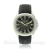 A GENTLEMAN`S STAINLESS STEEL PATEK PHILIPPE AQUANAUT AUTOMATIC WRISTWATCH DATED 2011, REF. 5167A-