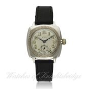 A GENTLEMAN`S ROLEX OYSTER "CUSHION" WRISTWATCH CIRCA 1930s, REF. 1069 D: Silver dial with applied
