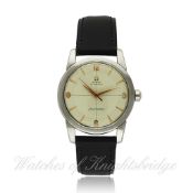 A GENTLEMAN`S STAINLESS STEEL OMEGA SEAMASTER AUTOMATIC WRISTWATCH CIRCA 1957, REF. 2846-6 SC / 2848