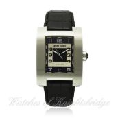 A GENTLEMAN`S STAINLESS STEEL MONTBLANC AUTOMATIC WRISTWATCH CIRCA 2006, REF. 7058 D: Black & silver