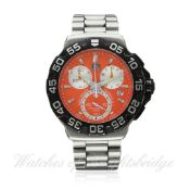 A GENTLEMAN`S STAINLESS STEEL TAG HEUER FORMULA 1 PROFESSIONAL CHRONOGRAPH BRACELET WATCH CIRCA