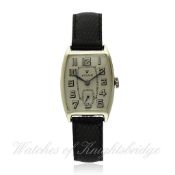 A RARE GENTLEMAN`S SOLID SILVER ROLEX WRISTWATCH CIRCA 1928, REF. 578 D: Silver dial with applied "