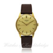 A GENTLEMAN`S 9CT SOLID GOLD LONGINES WRISTWATCH CIRCA 1970, REF. 78531 D: Silver dial with gilt
