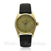 A GENTLEMAN`S STEEL & GOLD CAPPED ROLEX OYSTER PERPETUAL WRISTWATCH CIRCA 1950s, REF. 6634  D: