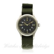 A RARE GENTLEMAN`S STAINLESS STEEL BRITISH MILITARY R.A.F. IWC MARK 11 PILOT`S WRISTWATCH DATED