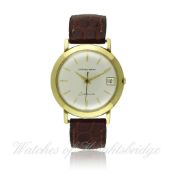 A GENTLEMAN`S 18K SOLID GOLD ETERNA MATIC CENTENAIRE WRISTWATCH CIRCA 1960s D: Silver dial with gilt