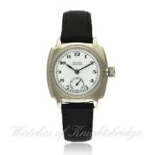 A GENTLEMAN`S ROLEX OYSTER "CUSHION" WRISTWATCH CIRCA 1930s D: White enamel dial with applied Arabic