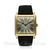 A MID-SIZE LADIES 18K SOLID PINK GOLD FRANCK MULLER MASTER SQUARE `RELIEF` WRISTWATCH CIRCA 2005,