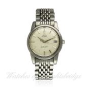 A GENTLEMAN`S STAINLESS STEEL OMEGA SEAMASTER AUTOMATIC BRACELET WATCH CIRCA 1961, REF. 147.62 SC 61