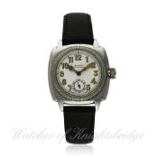 A GENTLEMAN`S ROLEX OYSTER "CUSHION" WRISTWATCH CIRCA 1930s, REF. 28351 D: White enamel dial with