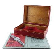 A RARE ROLEX OYSTER PERPETUAL DAY DATE CHRONOMETER WRIST WATCH BOX CIRCA 1964 WITH ORIGINAL