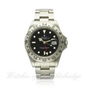 A GENTLEMAN`S STAINLESS STEEL ROLEX OYSTER PERPETUAL DATE EXPLORER II BRACELET WATCH CIRCA 1995,