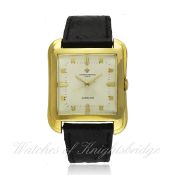 A FINE & RARE GENTLEMAN`S 18K SOLID GOLD VACHERON & CONSTANTIN ``CIOCCOLATONE`` WRIST WATCH CIRCA