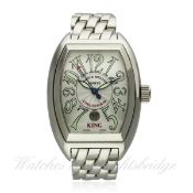 A GENTLEMAN`S STAINLESS STEEL FRANCK MULLER CONQUISTADOR KING BRACELET WATCH CIRCA 2005, REF. 8001