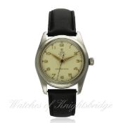 A GENTLEMAN`S STAINLESS STEEL ROLEX TUDOR OYSTER ROYAL WRIST WATCH CIRCA 1950, REF. 7804 D: Silver