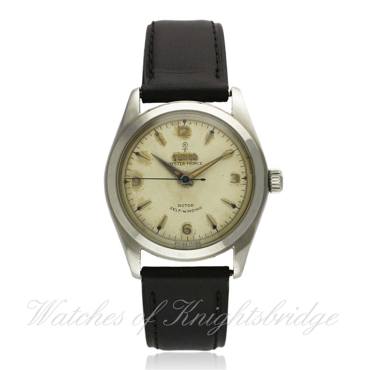 A GENTLEMAN`S STAINLESS STEEL ROLEX TUDOR OYSTER PRINCE WRIST WATCH CIRCA 1950s, REF. 7809 D: Silver