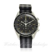 A RARE GENTLEMAN`S STAINLESS STEEL OMEGA SPEEDMASTER PROFESSIONAL CHRONOGRAPH WRIST WATCH CIRCA