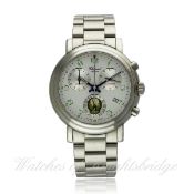 A RARE GENTLEMAN`S STAINLESS STEEL CHOPARD CHRONOGRAPH BRACELET WATCH DATED 1998, REF. 8271, WITH