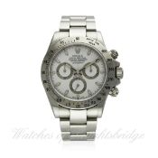 A GENTLEMAN`S STAINLESS STEEL ROLEX OYSTER PERPETUAL COSMOGRAPH DAYTONA BRACELET WATCH CIRCA 2006,