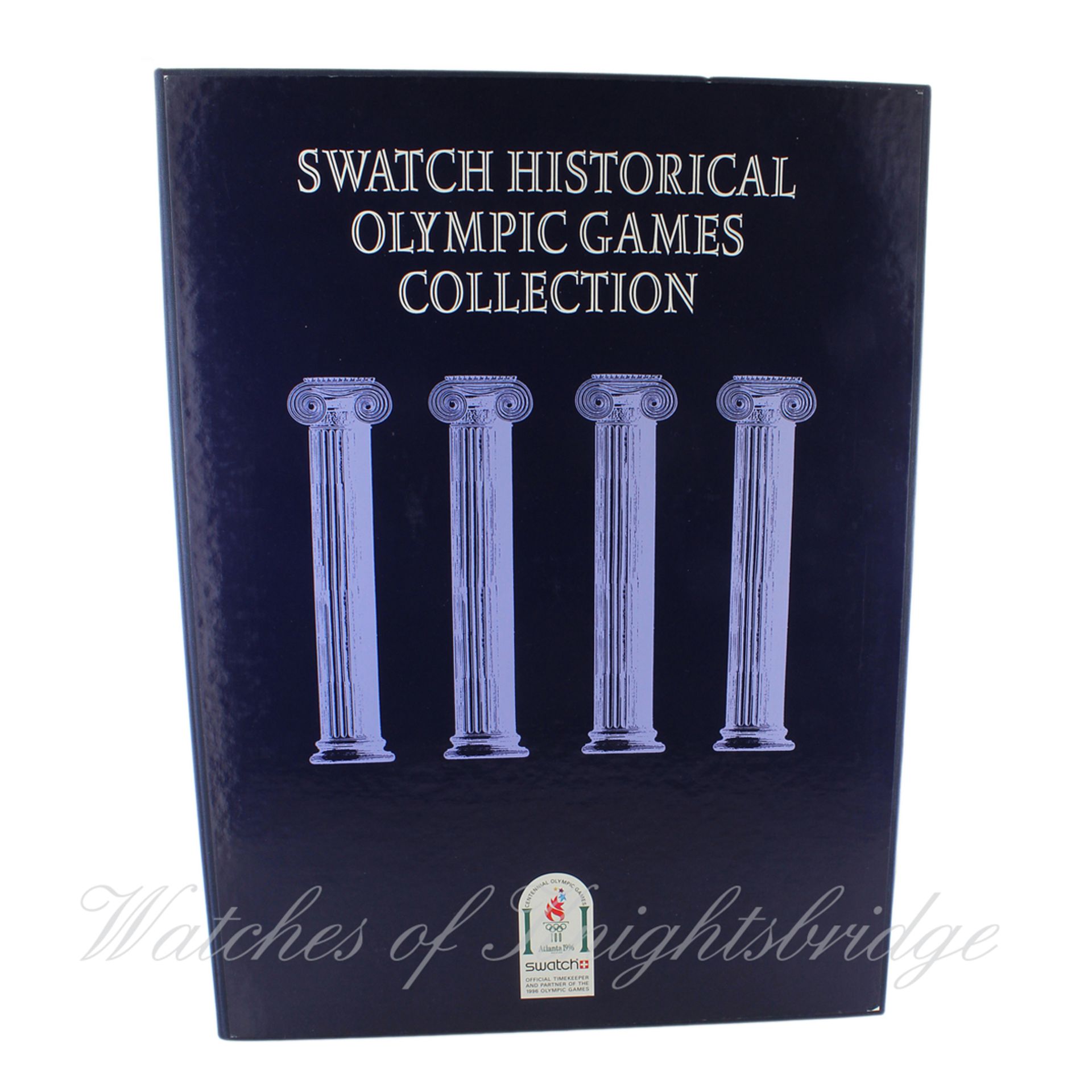 A LIMITED EDITION SWATCH HISTORICAL OLYMPIC GAMES COLLECTION BOX SET CIRCA 1990s Includes nine