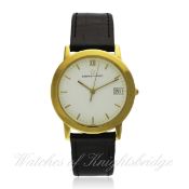 A GENTLEMAN`S 18K SOLID GOLD ETERNA MATIC 1856 AUTOMATIC WRIST WATCH CIRCA 1990s D: White dial