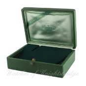 A RARE ROLEX OYSTER PERPETUAL WRIST WATCH BOX CIRCA 1950/60s Green leather case, a silk and felt