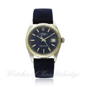 A GENTLEMAN`S STEEL & WHITE GOLD ROLEX OYSTER PERPETUAL DATEJUST WRIST WATCH CIRCA 1972, REF. 1603